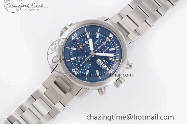 MIROTIME 1218 Aquatimer Chrono SS V6SF 1:1 Best Edition Blue Dial on SS Bracelet A Modern 7032